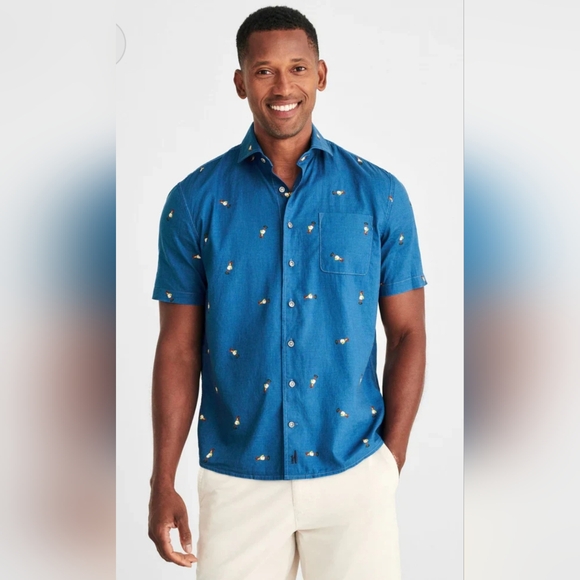 Johnnie-O Chappy Hangin' Out Button Up Shirt With Hula Girl Print Size XL - Picture 9 of 9